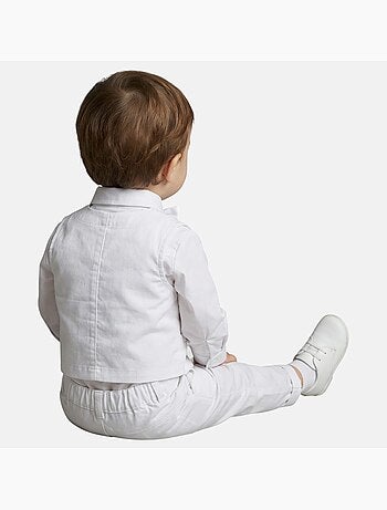 Tom Kids - Ensemble b?b? gar?on pour les c?r?monies chemise gilet n?ud papillon et pantalon 7/8?me