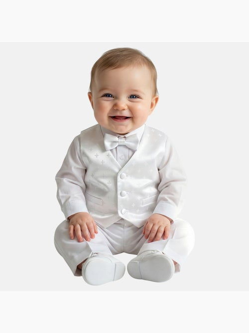 Tom Kids - Ensemble bébé garçon avec chemise gilet short et n?ud papillon - Kiabi