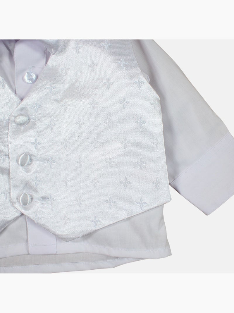 Tom Kids - Ensemble bébé garçon avec chemise gilet short et n?ud papillon Blanc - Kiabi