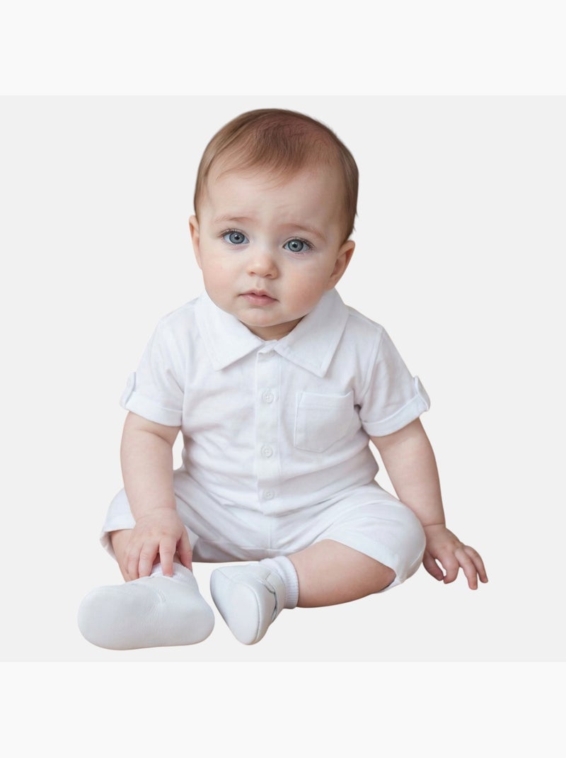 Tom Kids - Ensemble bébé garçon de cérémonie chemise manches courtes et pantalon Blanc - Kiabi