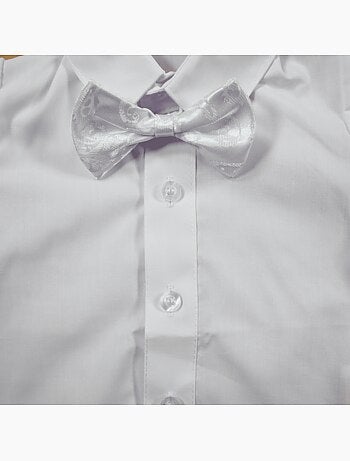 Tom Kids - Ensemble bébé garçon de cérémonie gilet chemise short et noeux papillon