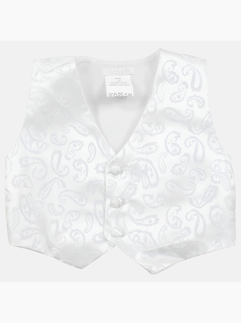 Tom Kids - Ensemble bébé garçon de cérémonie gilet chemise short et noeux papillon Blanc - Kiabi