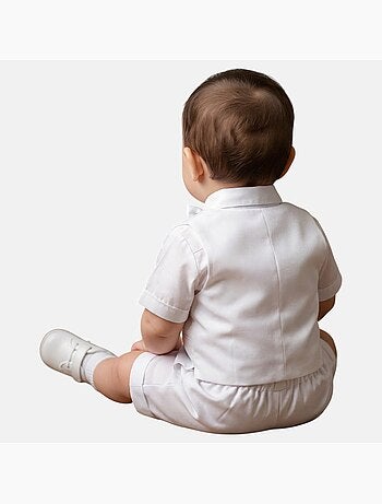 Tom Kids - Ensemble bébé garçon de cérémonie gilet chemise short et noeux papillon