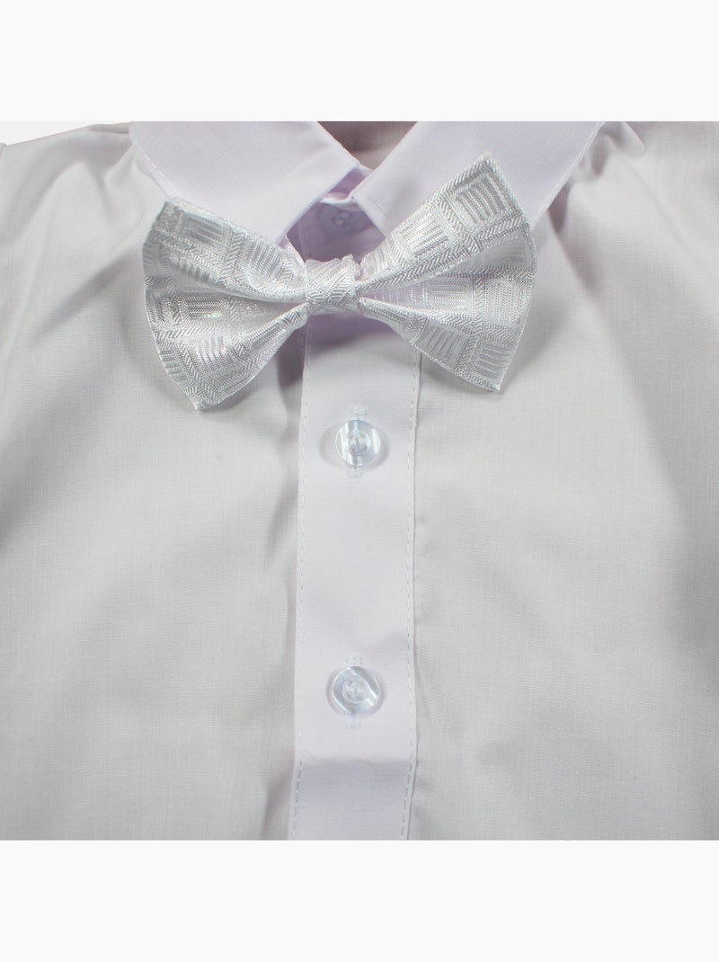 Tom Kids - Ensemble bébé garçon de cérémonie gilet chemise short et noeux papillon Blanc - Kiabi