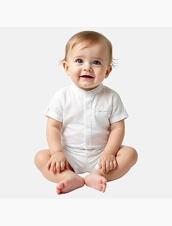 Tom Kids - Ensemble bébé garçon pour cérémonie chemise manches courtes et short