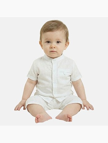 Tom Kids - Ensemble bébé garçon pour les cérémonies chemise manches courtes et pantalon