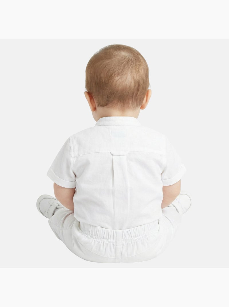 Tom Kids - Ensemble bébé garçon pour les cérémonies chemise manches courtes et pantalon Blanc - Kiabi