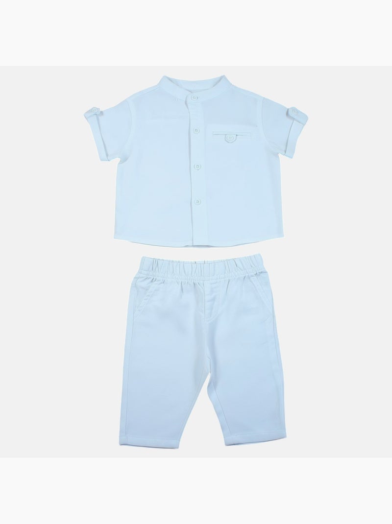 Tom Kids - Ensemble bébé garçon pour les cérémonies chemise manches courtes et pantalon Blanc - Kiabi