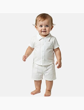 Tom Kids - Ensemble bébé garçon pour les cérémonies chemise manches courtes et short