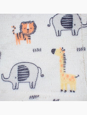 Tom Kids - Plaid bébé à imprimé animaux de la savane