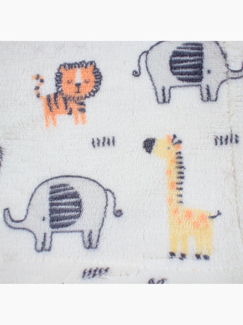 Tom Kids - Plaid bébé à imprimé animaux de la savane Jaune - Kiabi
