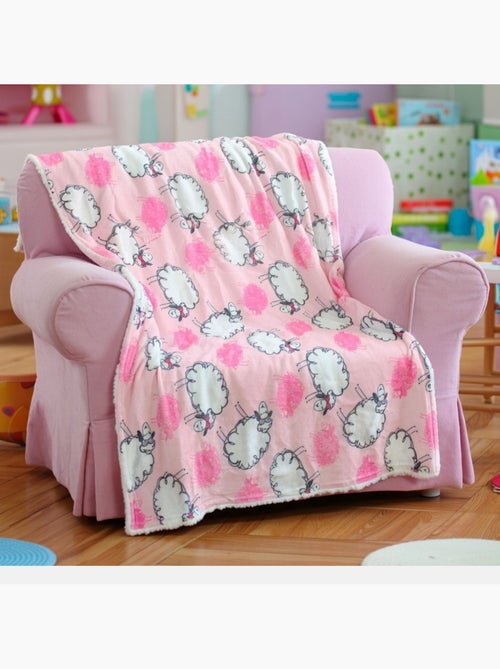 Tom Kids - Plaid bébé à motifs moutons et nuages - Kiabi