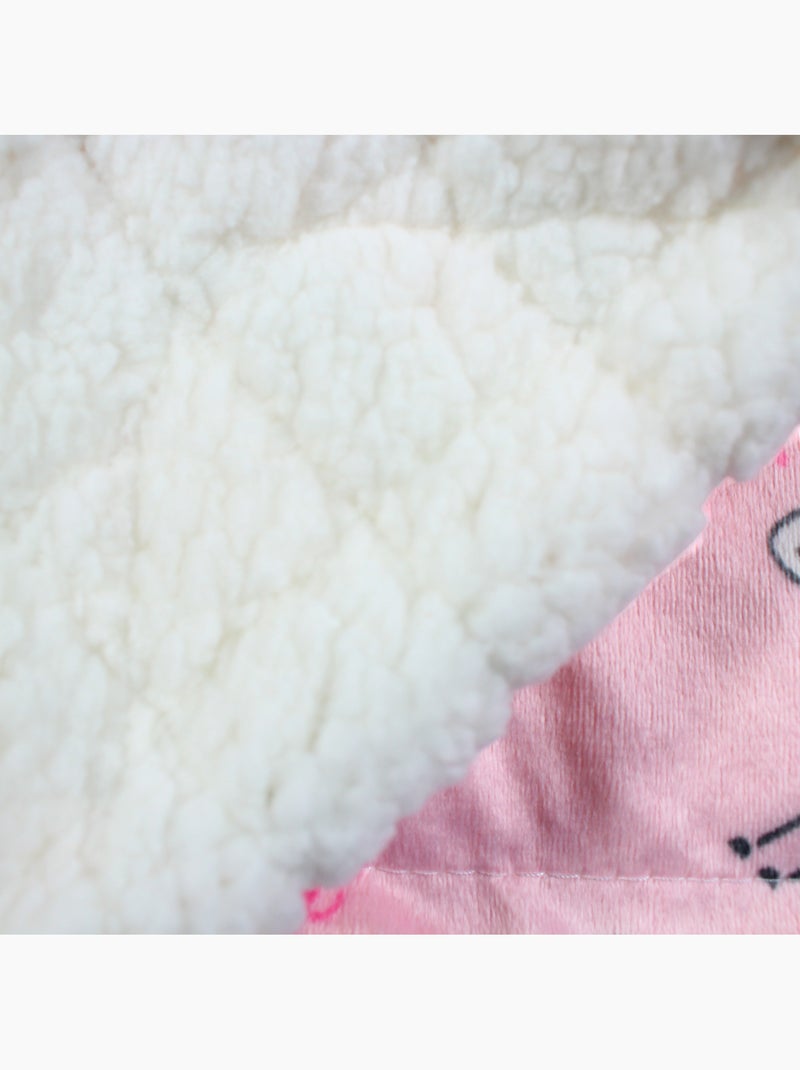 Tom Kids - Plaid bébé à motifs moutons et nuages Rose - Kiabi