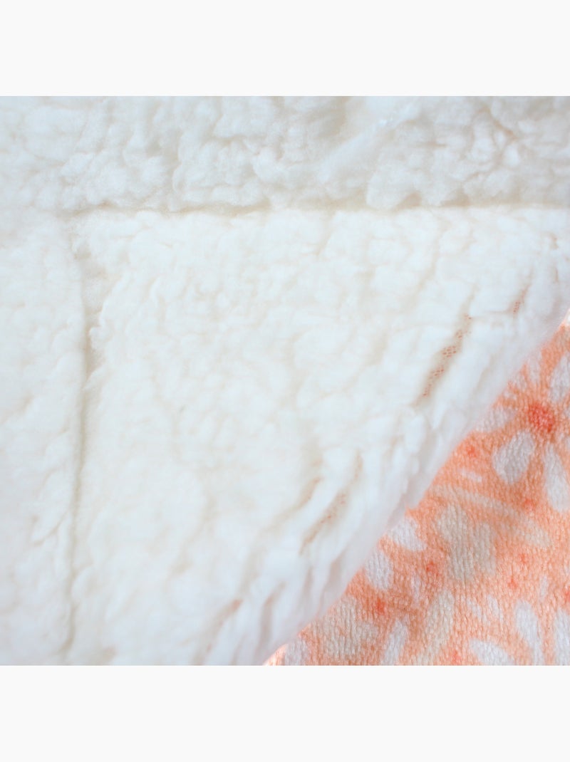 Tom Kids - Plaid bébé doux à motifs fleurs Orange - Kiabi