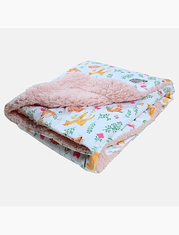 Tom Kids - Plaid doux à motifs animaux de la forêt