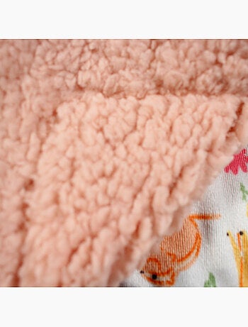 Tom Kids - Plaid doux à motifs animaux de la forêt