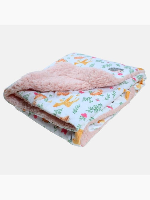 Tom Kids - Plaid doux à motifs animaux de la forêt - Kiabi