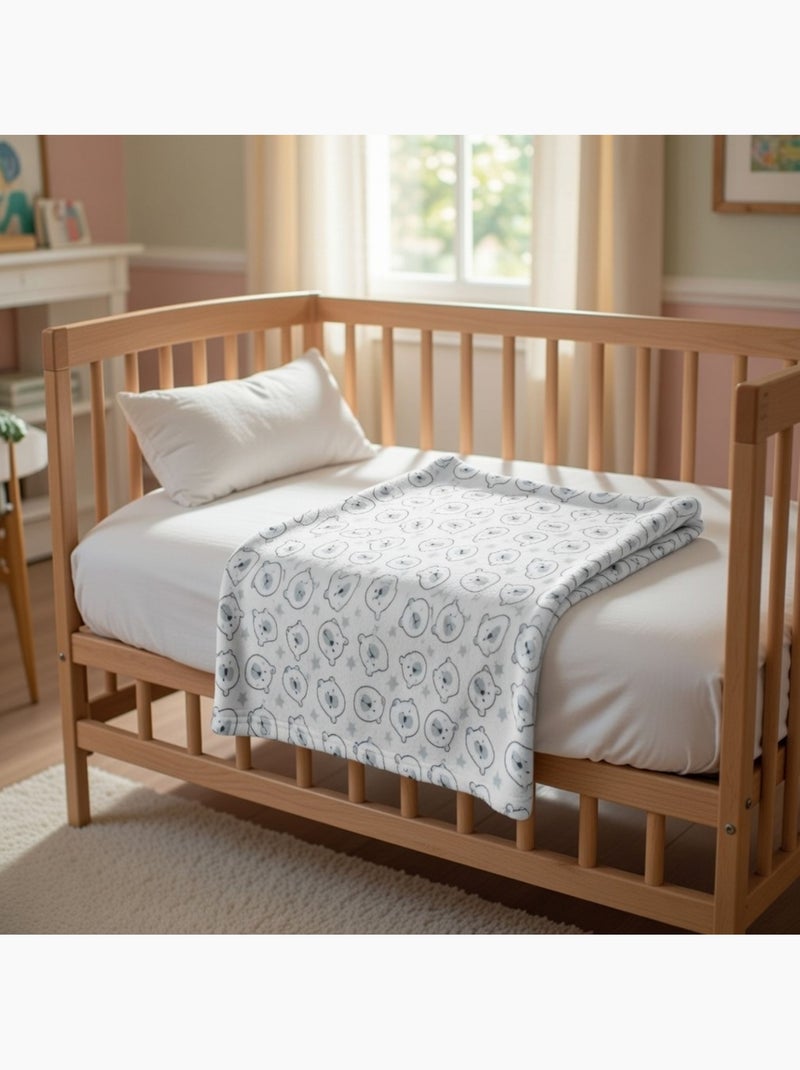 Tom Kids - Plaid doux à motifs oursons Blanc - Kiabi