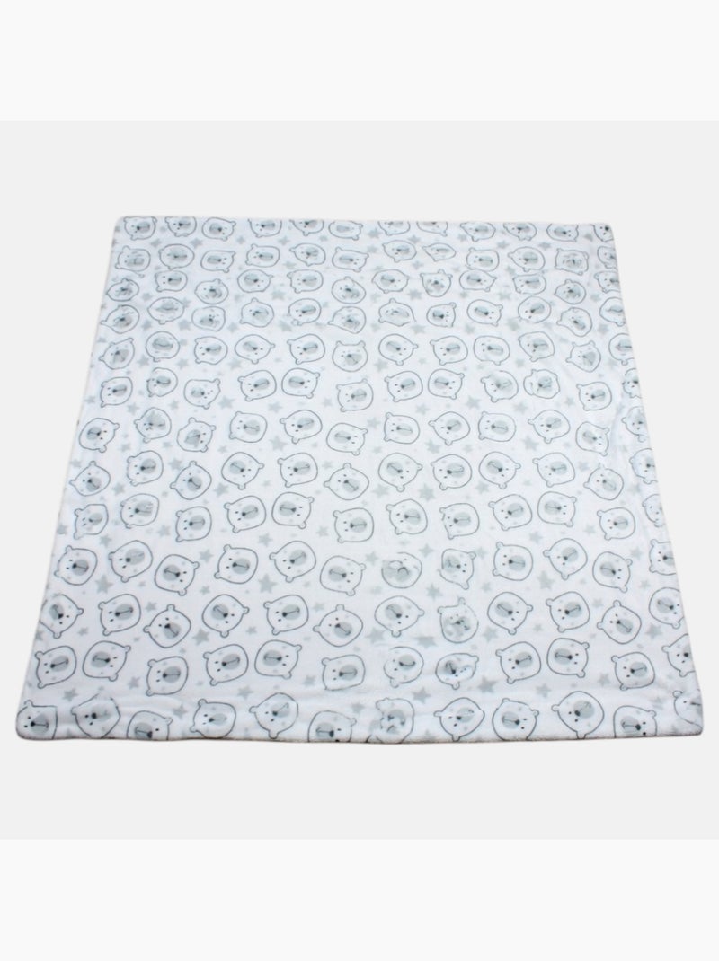 Tom Kids - Plaid doux à motifs oursons Blanc - Kiabi