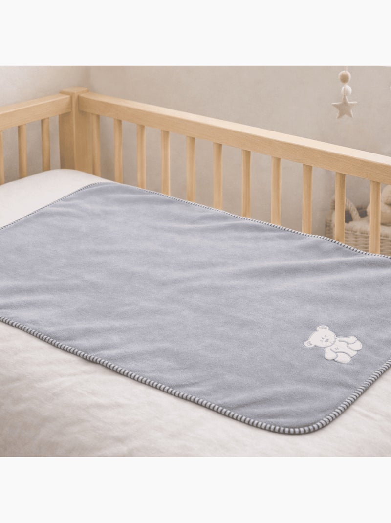 Tom Kids - Plaid doux avec motif ourson Gris - Kiabi
