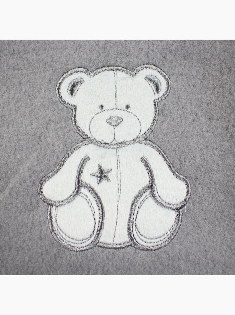 Tom Kids - Plaid doux avec motif ourson Gris - Kiabi