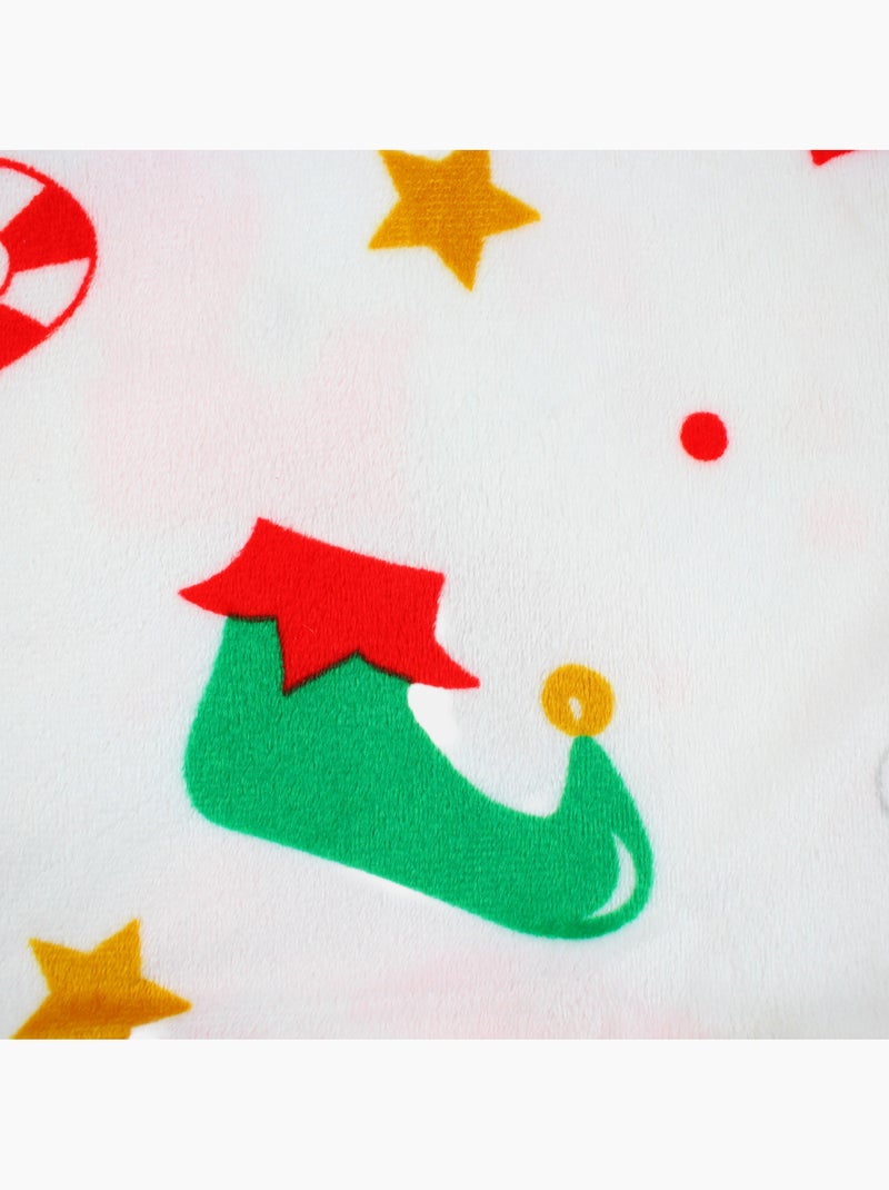 Tom Kids - Plaid doux enfant à motifs de Noël Beige - Kiabi