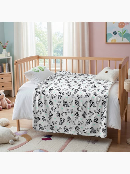 Tom Kids - Plaid doux et confortable motifs ferme - Kiabi