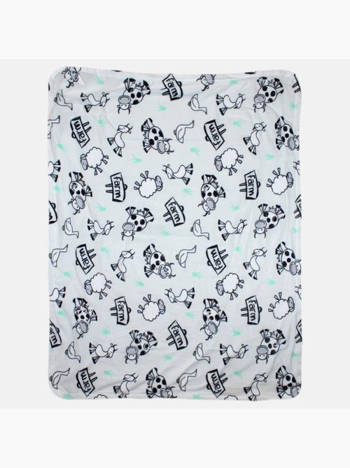Tom Kids - Plaid doux et confortable motifs ferme - Kiabi