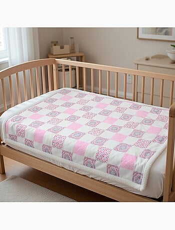 Tom Kids - Plaid doux et confortable motifs roses -
