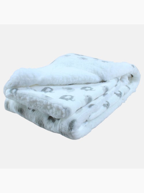 Tom Kids - Plaid doux pour bébé à motifs éléphants - Kiabi