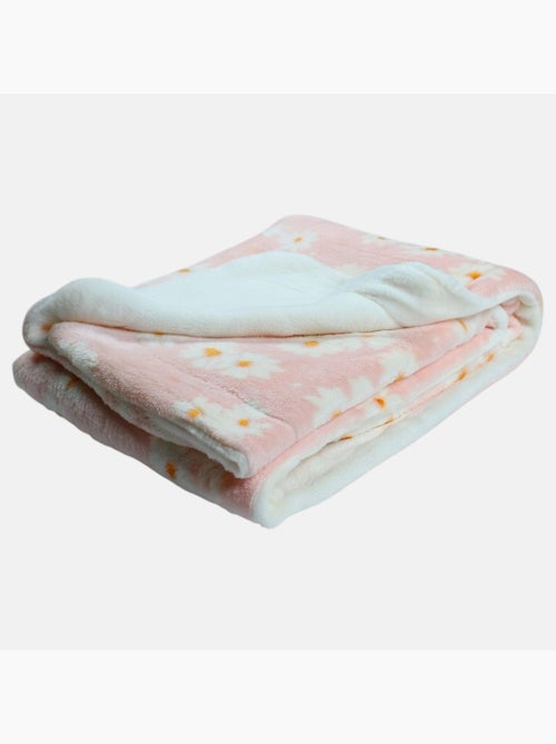 Tom Kids - Plaid doux pour fille à motifs marguerites - Kiabi
