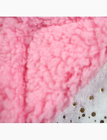 Tom Kids - Plaid doux pour fille à pois dorés