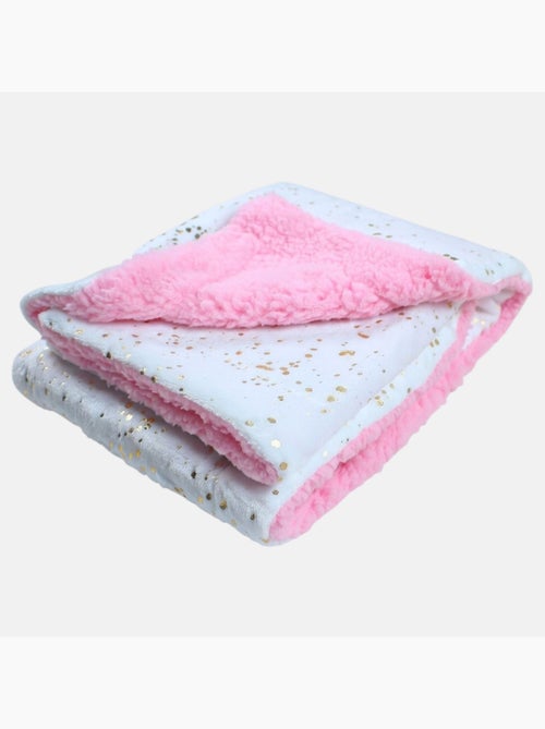 Tom Kids - Plaid doux pour fille à pois dorés - Kiabi
