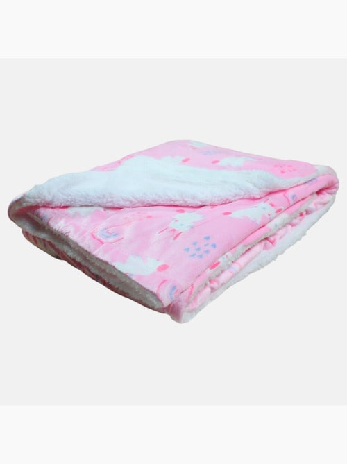 Tom Kids - Plaid doux pour fille avec doudou lapin - Kiabi