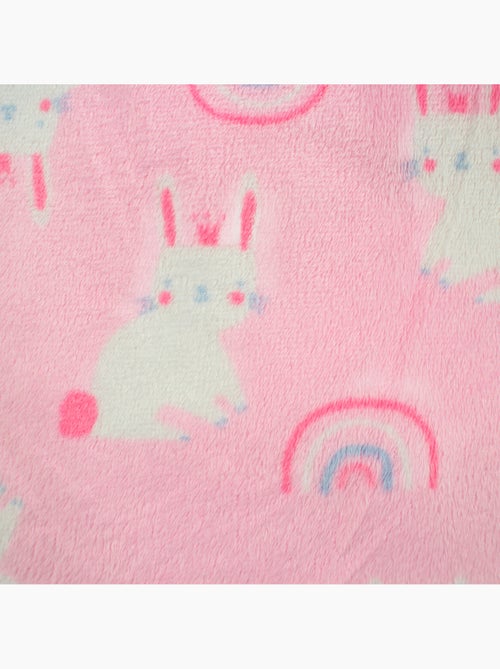 Tom Kids - Plaid doux pour fille avec doudou lapin - Kiabi