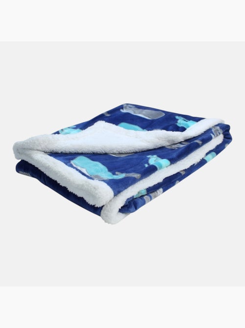 Tom Kids - Plaid doux pour garçon à motifs baleines - Kiabi