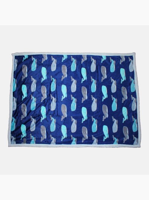 Tom Kids - Plaid doux pour garçon à motifs baleines - Kiabi