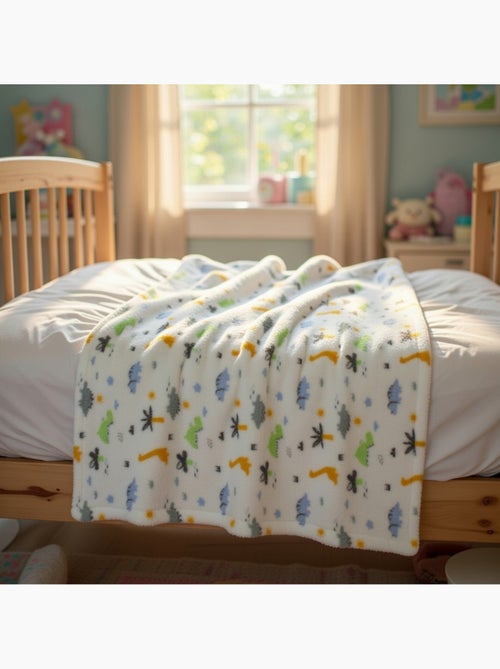 Tom Kids - Plaid doux pour petit garçon à motifs dinosaures - Kiabi