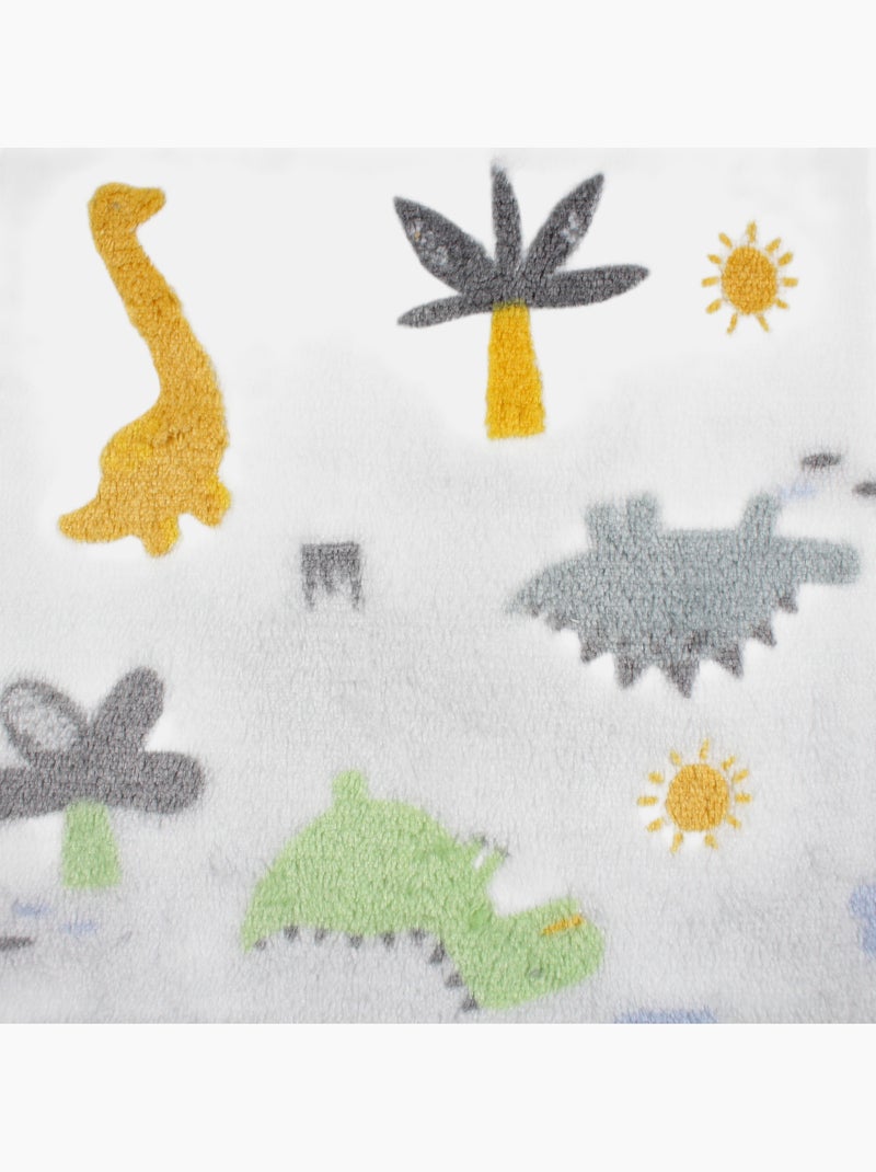 Tom Kids - Plaid doux pour petit garçon à motifs dinosaures Blanc - Kiabi