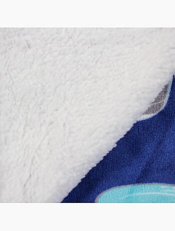 Tom kids - plaid polaire baleines 70x100 cm, effet mouton