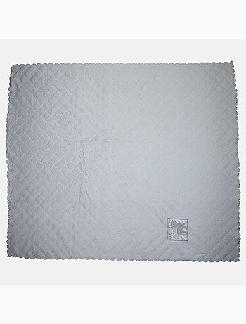 Tom kids - plaid polaire cerf brodé 80x95 cm, effet mouton