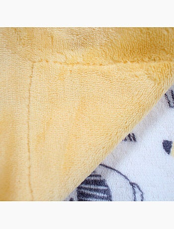 Tom kids - plaid polaire doux à imprimé animaux de la savane 75 x 150 cm