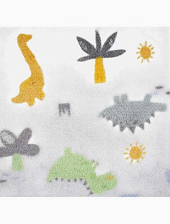 Tom kids - plaid polaire doux à motifs dinosaures 75 x 100 cm