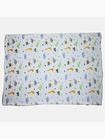 Tom kids - plaid polaire doux à motifs dinosaures 75 x 100 cm
