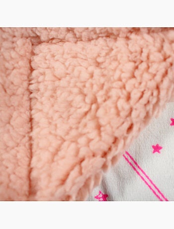 Tom kids - plaid polaire doux à motifs étoiles et couronnes 75 x 150 cm