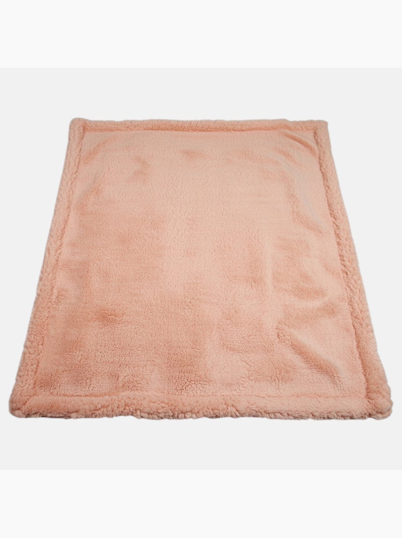 Tom kids - plaid polaire doux à motifs étoiles et couronnes 75 x 150 cm Rose - Kiabi