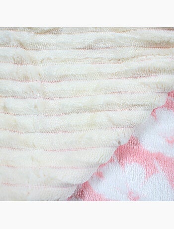 Tom kids - plaid polaire doux à motifs floraux 75 x 150 cm