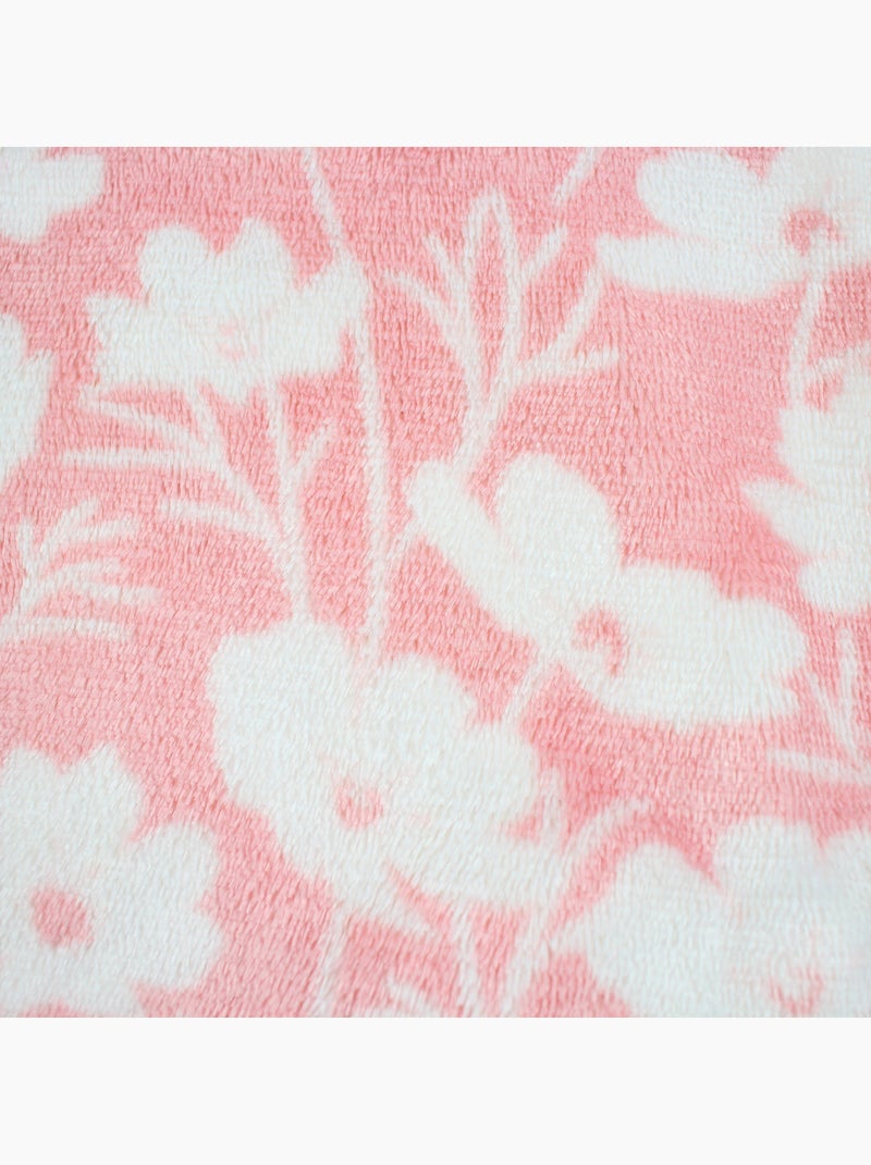 Tom kids - plaid polaire doux à motifs floraux 75 x 150 cm Rose - Kiabi