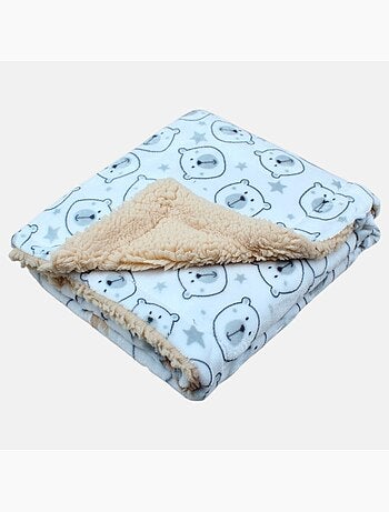 Tom kids - plaid polaire doux à motifs oursons 75 x 150 cm