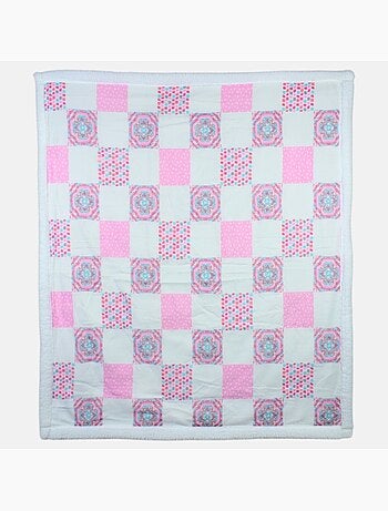 Tom kids - plaid polaire doux à motifs patchwork 75 x 150 cm